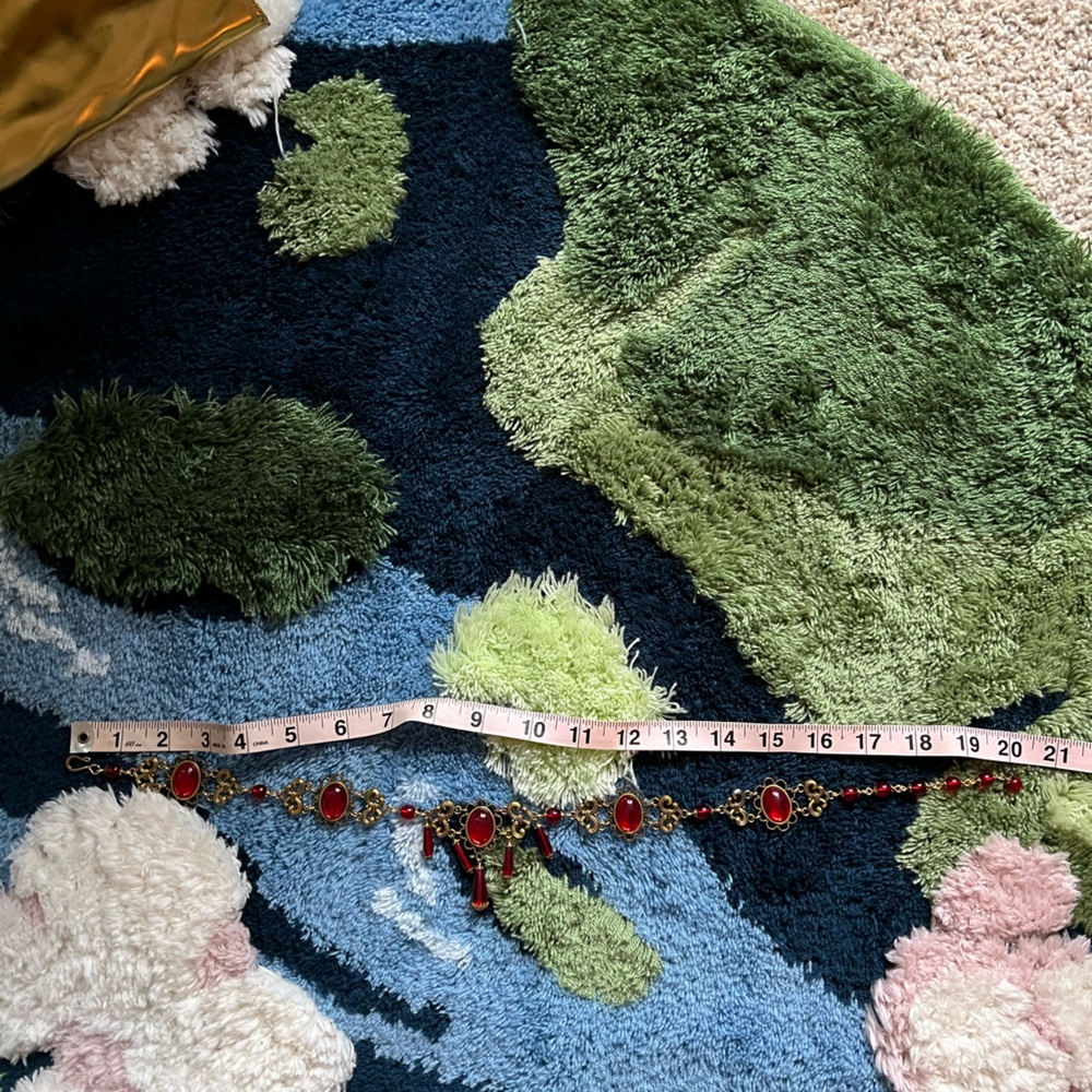 Elegant Red And Gold Jewelry Set - image 3